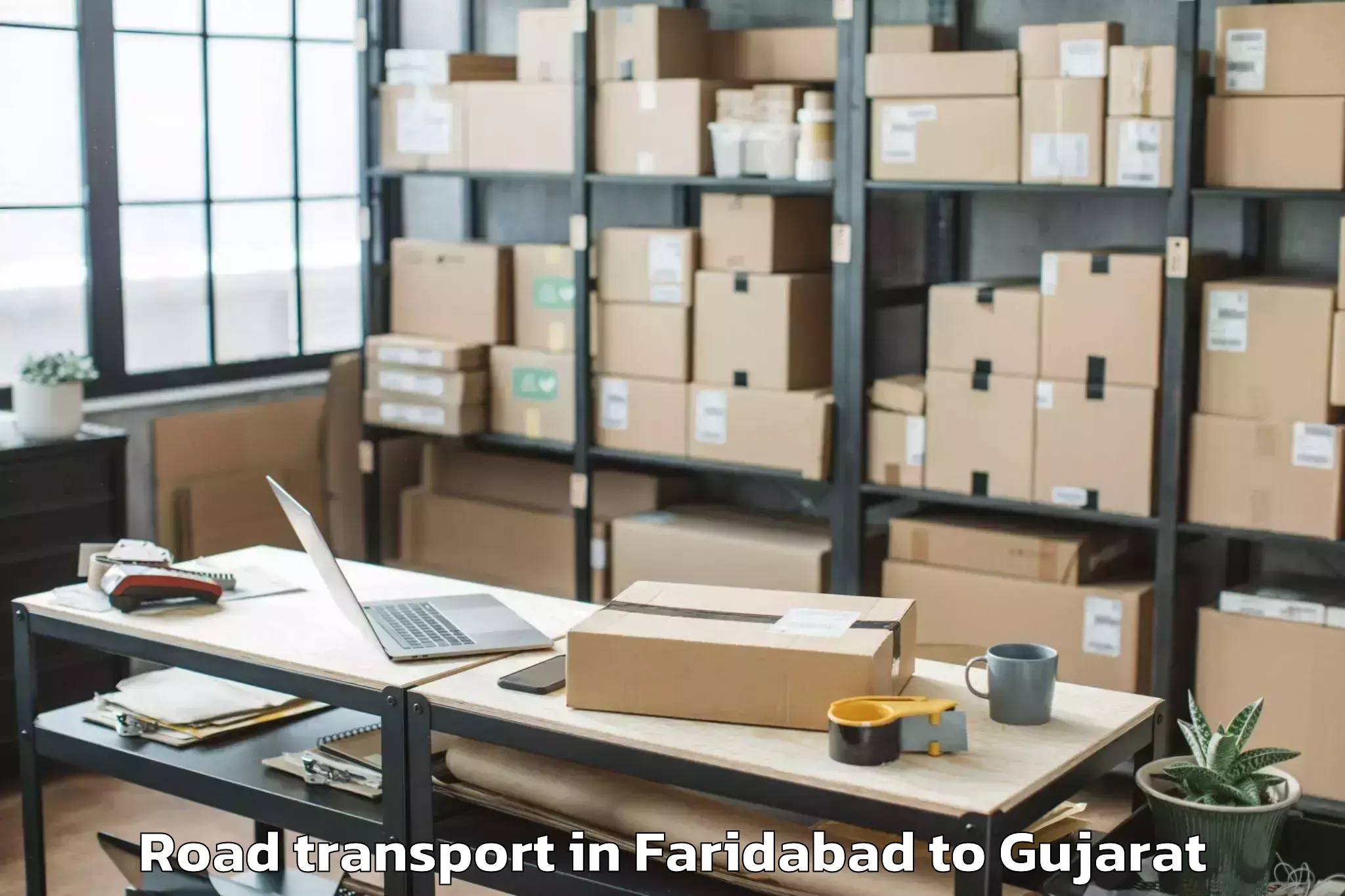 Top Faridabad to Ganpat University Mehsana Road Transport Available